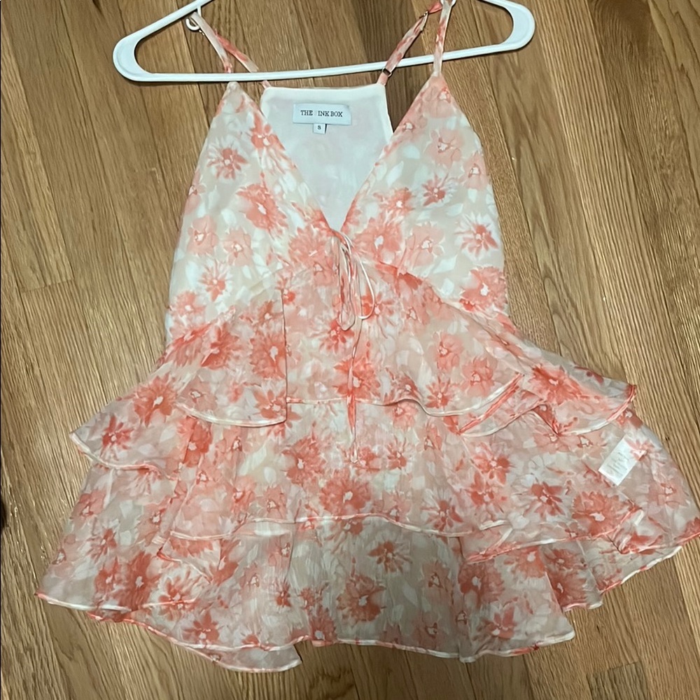 Coral Floral top